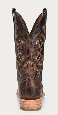 A4264 Men’s Brown Moka Embroidery Wide Square Rodeo Collection Cowboy Boots