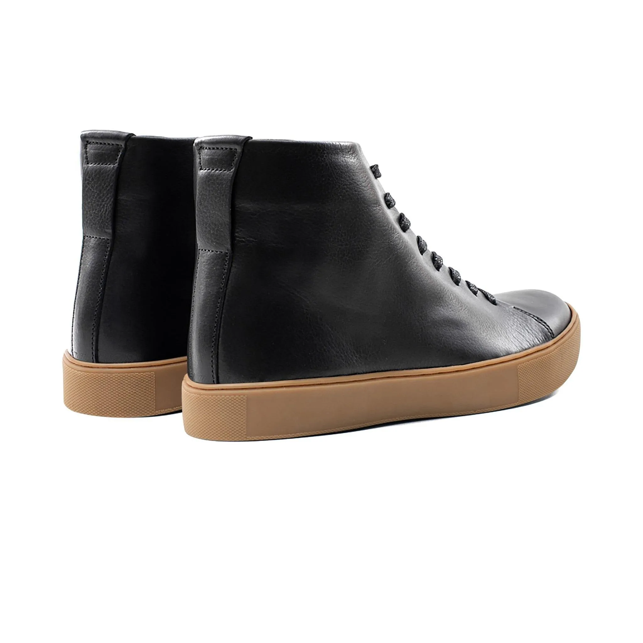 Abington Hi Toe Cap - All Black Calf