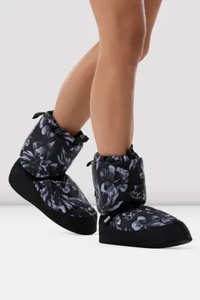 Adult Floral Print Warm Up Booties