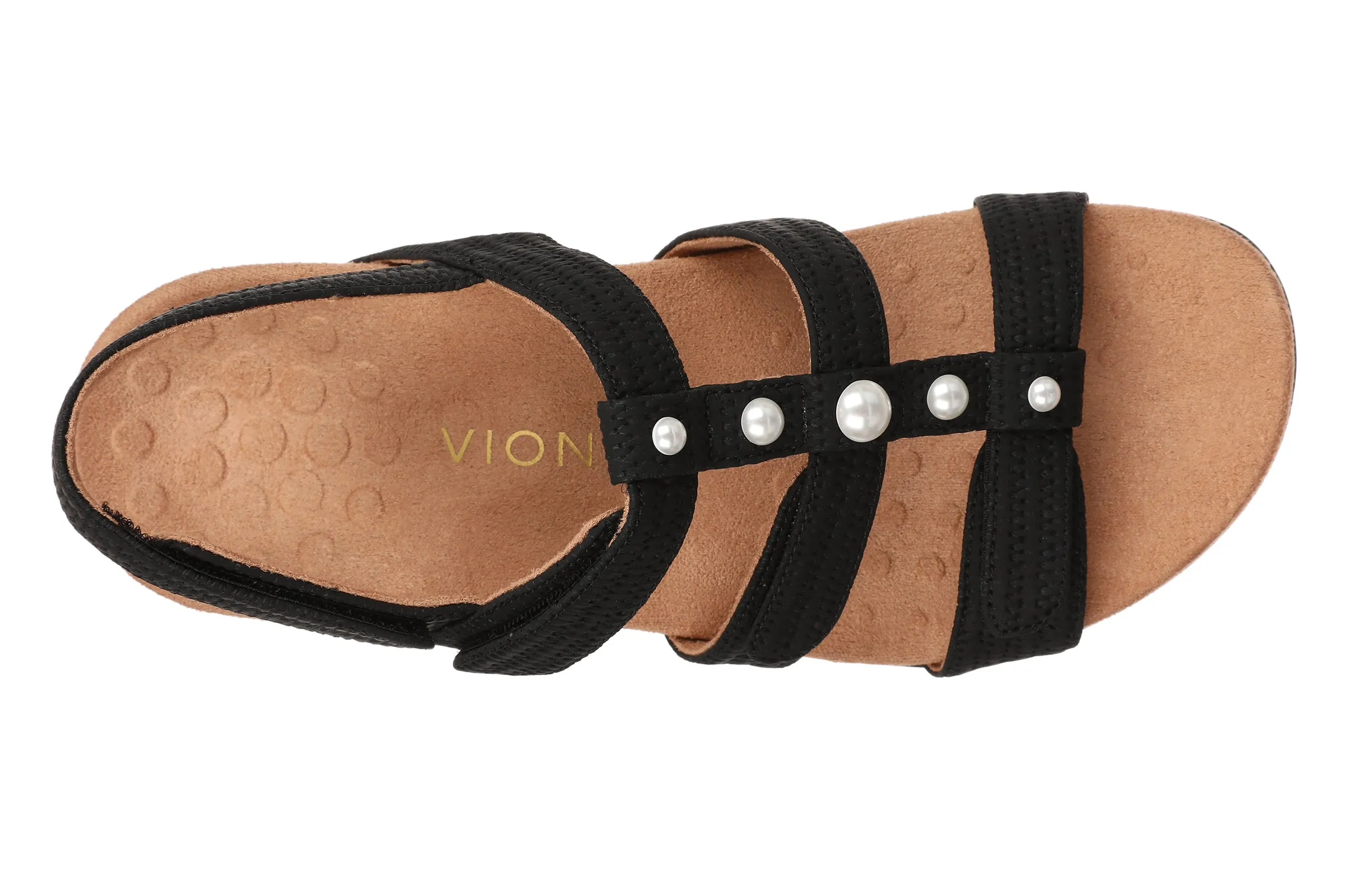 Amber Pearl Walking Sandal in Black