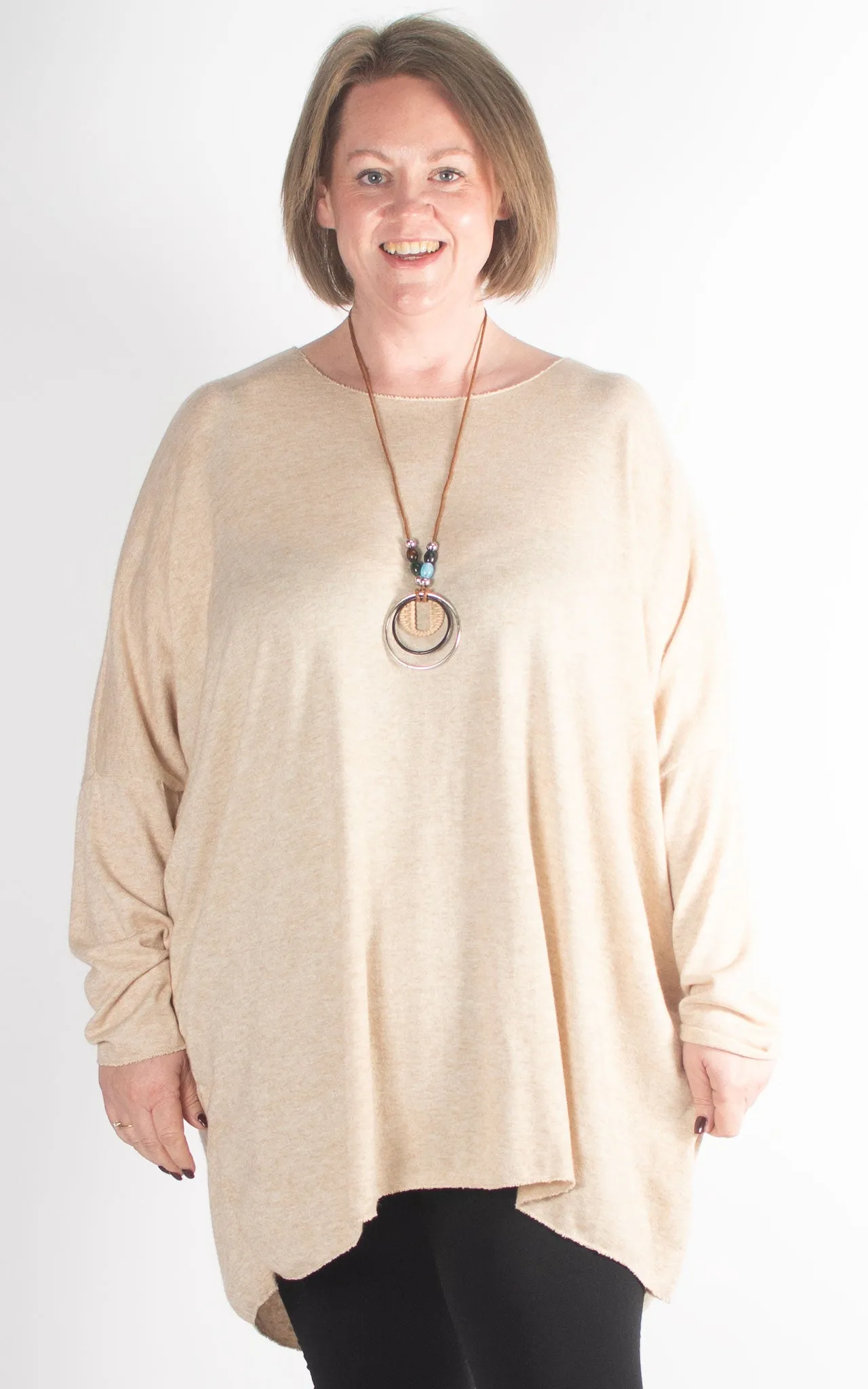 Amy Soft Knit Top | Beige