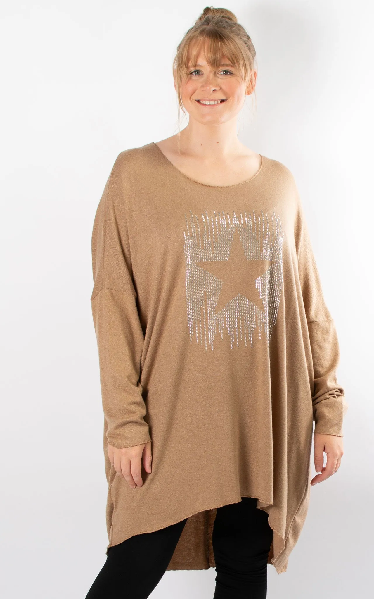 Amy Soft Knit Top | Star | Camel