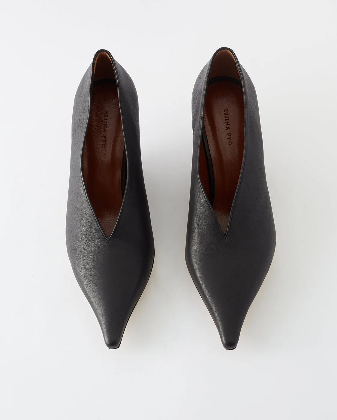 Angled Pumps Nappa Leather Black