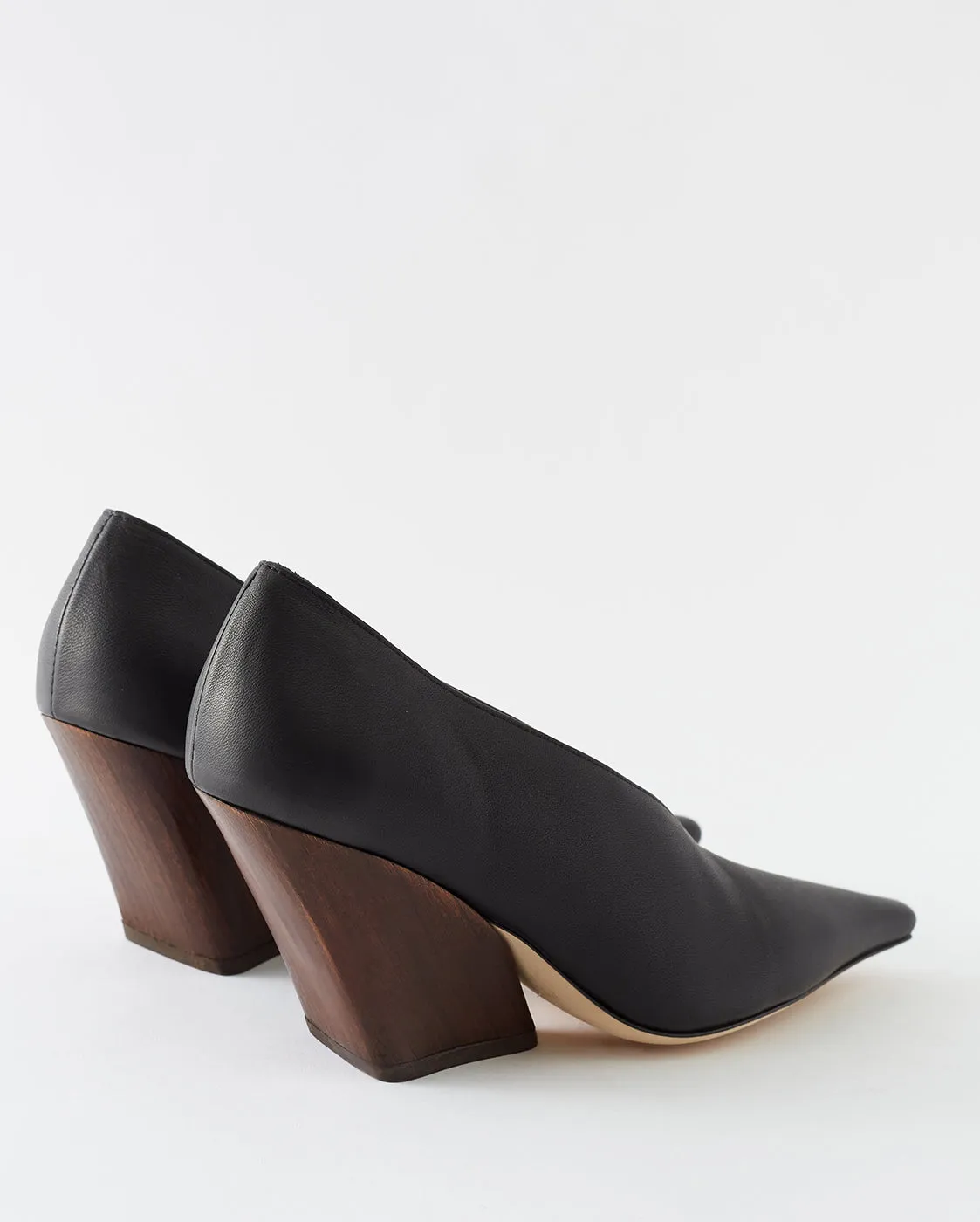 Angled Pumps Nappa Leather Black