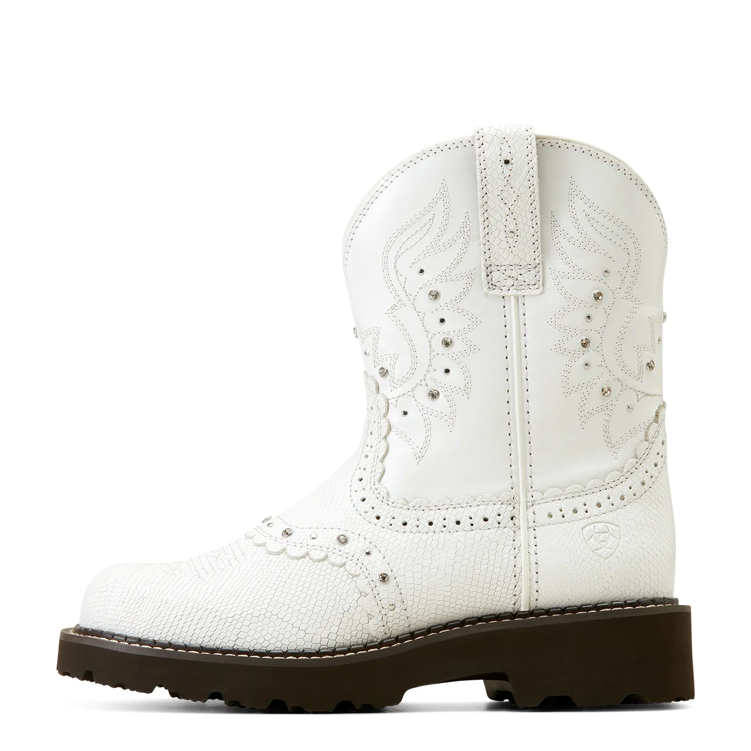 Ariat Womens Gembaby White Snake Emboss / Opulent White