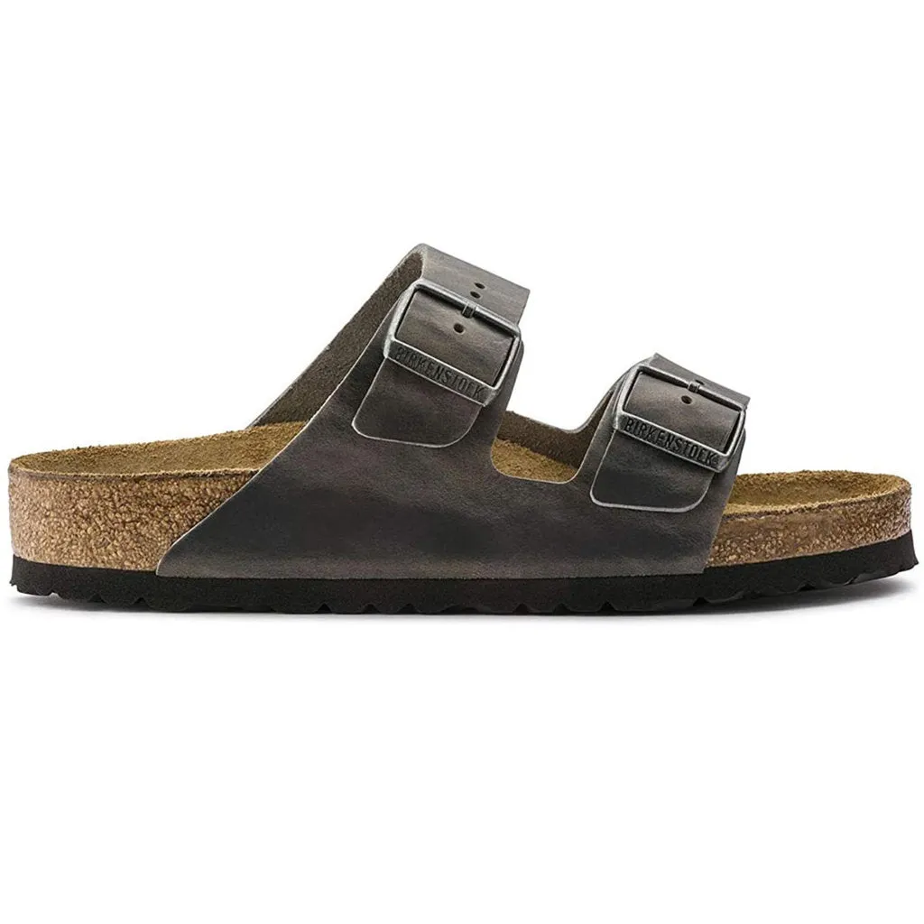 Arizona Oiled Nubuck Leather Unisex Slide Sandals