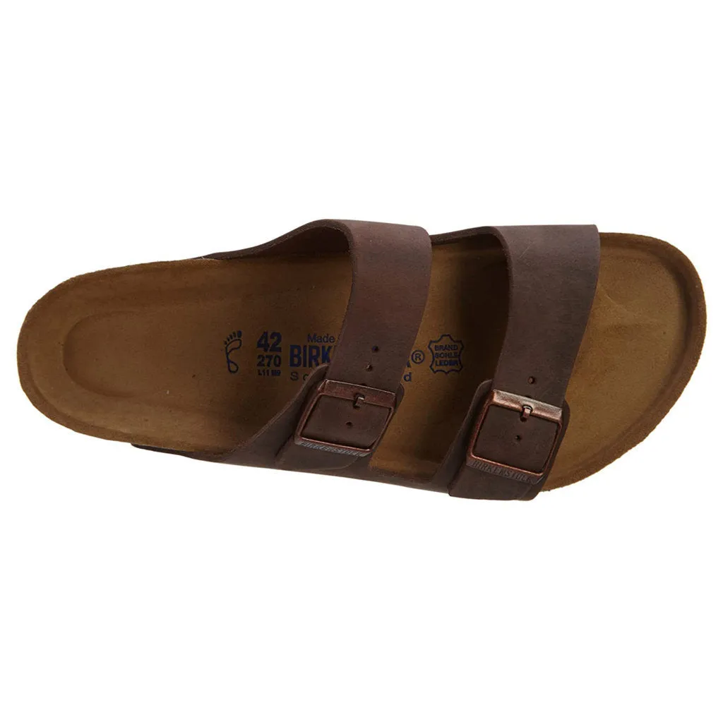 Arizona Oiled Nubuck Leather Unisex Slide Sandals