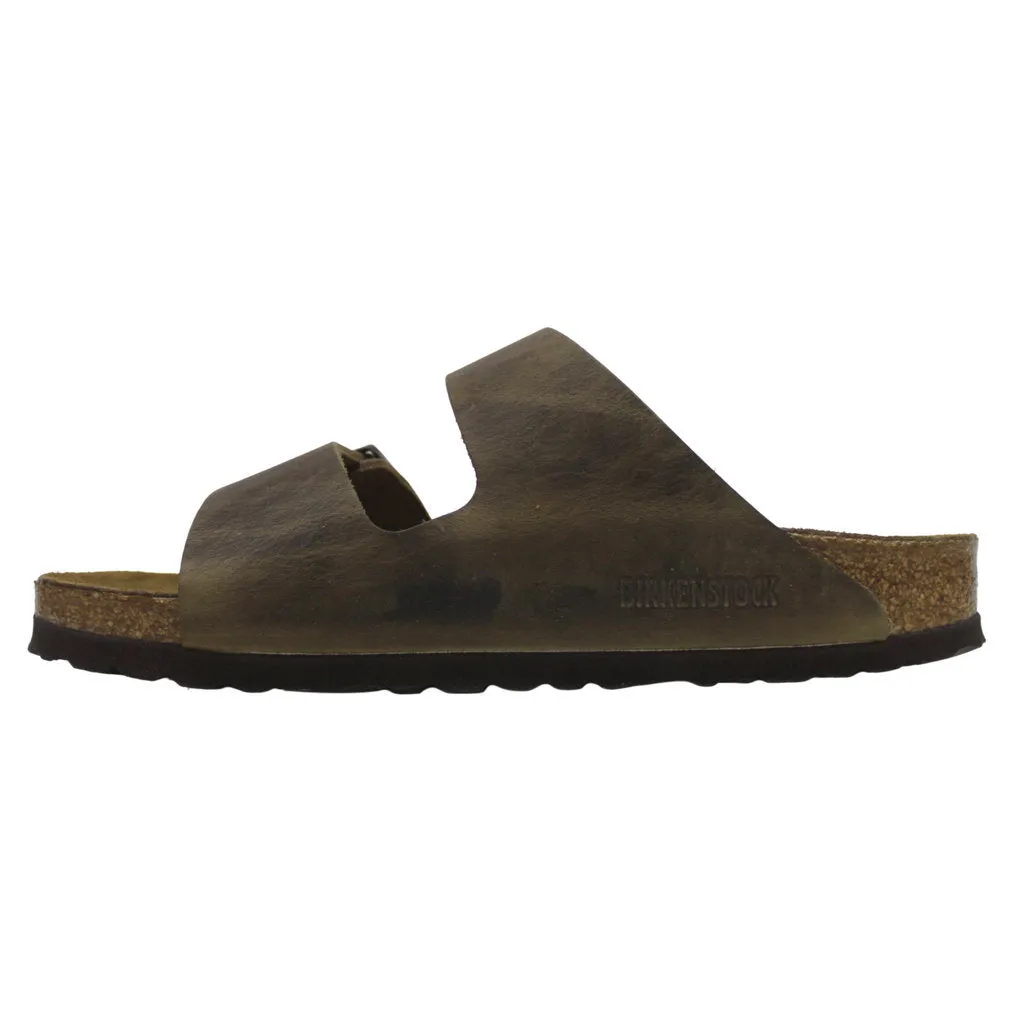 Arizona Oiled Nubuck Leather Unisex Slide Sandals