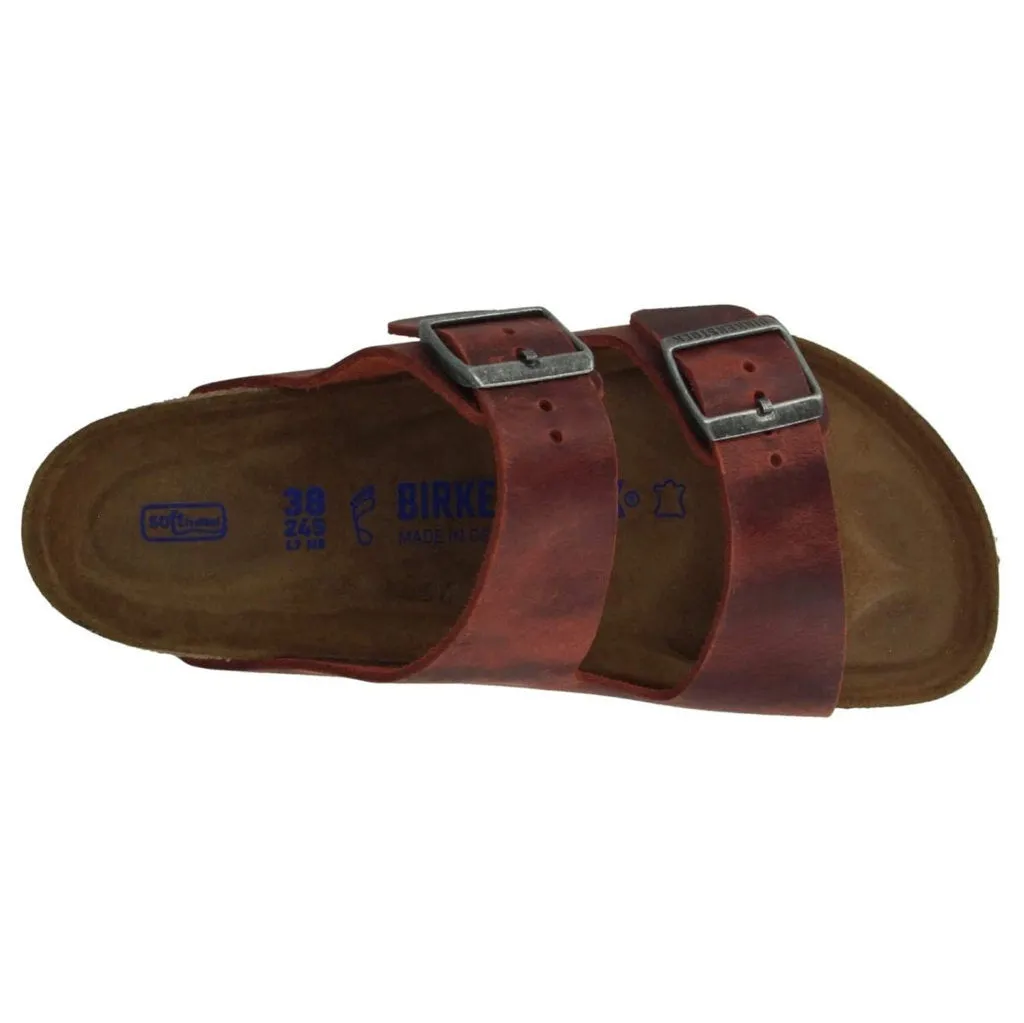 Arizona Oiled Nubuck Leather Unisex Slide Sandals