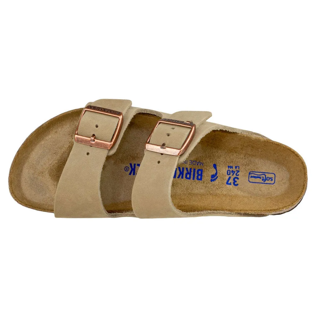 Arizona Oiled Nubuck Leather Unisex Slide Sandals