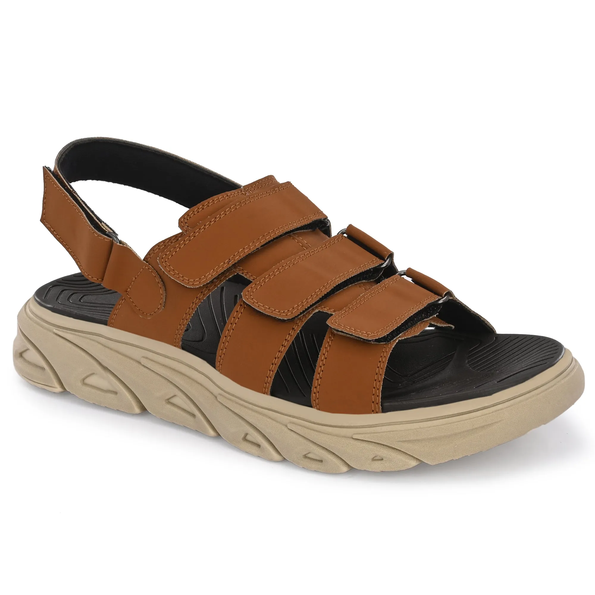 Attitudist Unisex Handcrafted Tan Sports Sandal