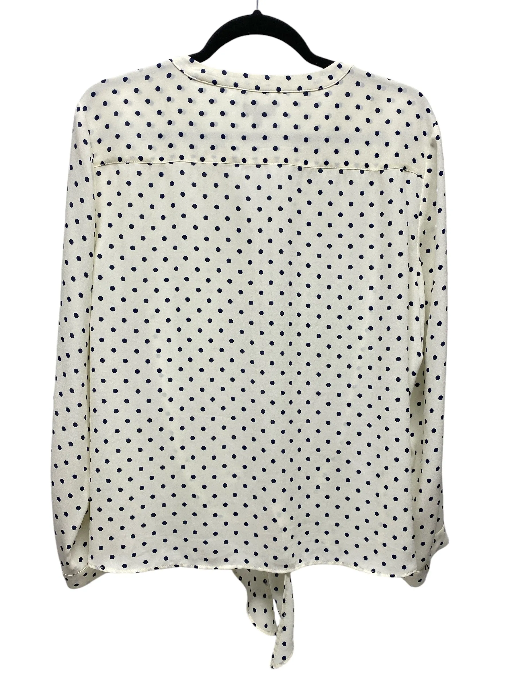 Blouse Long Sleeve By Talbots In Polkadot Pattern, Size: Xl