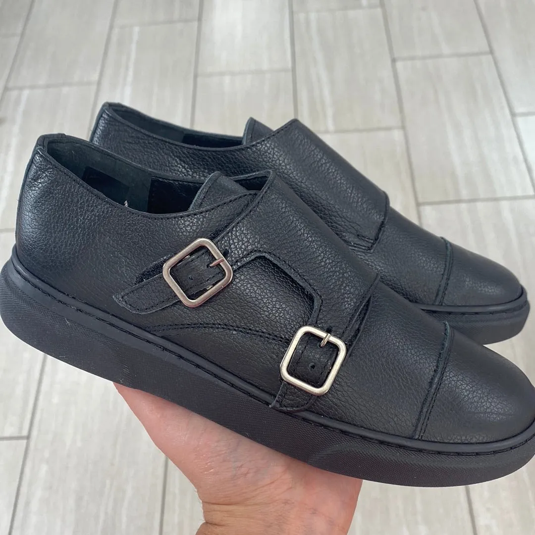 Blublonc Black Captoe Dress Sneaker