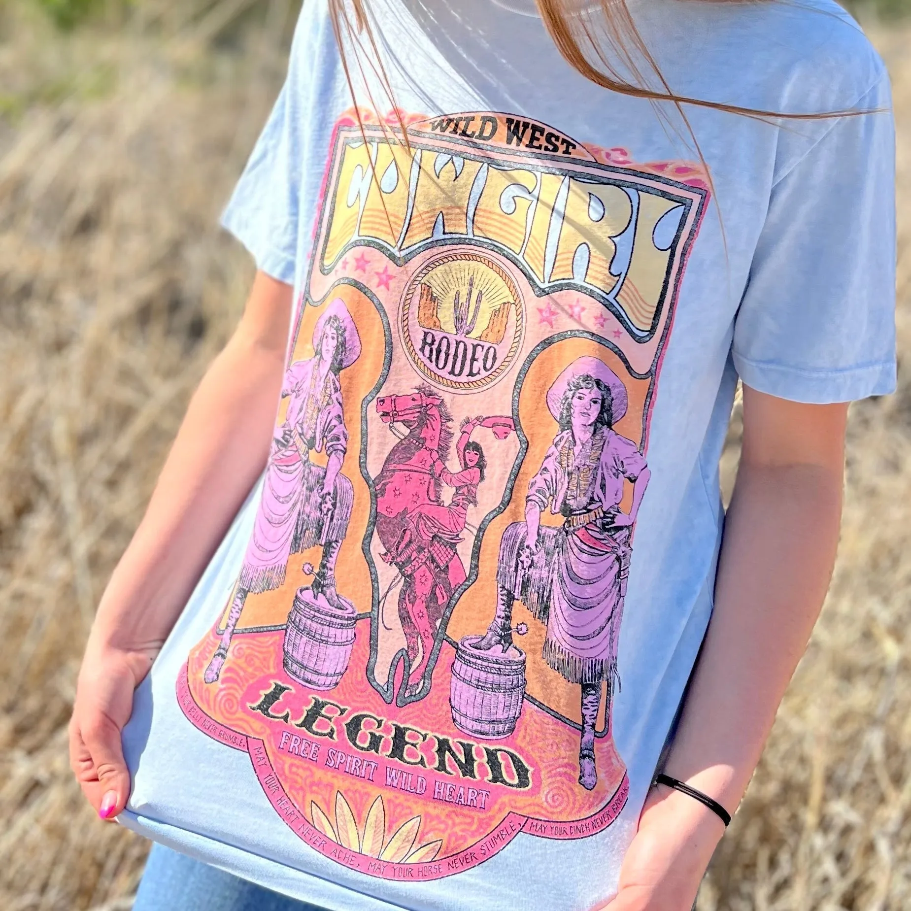 Blue Rodeo Cowgirl Legend Graphic Tee