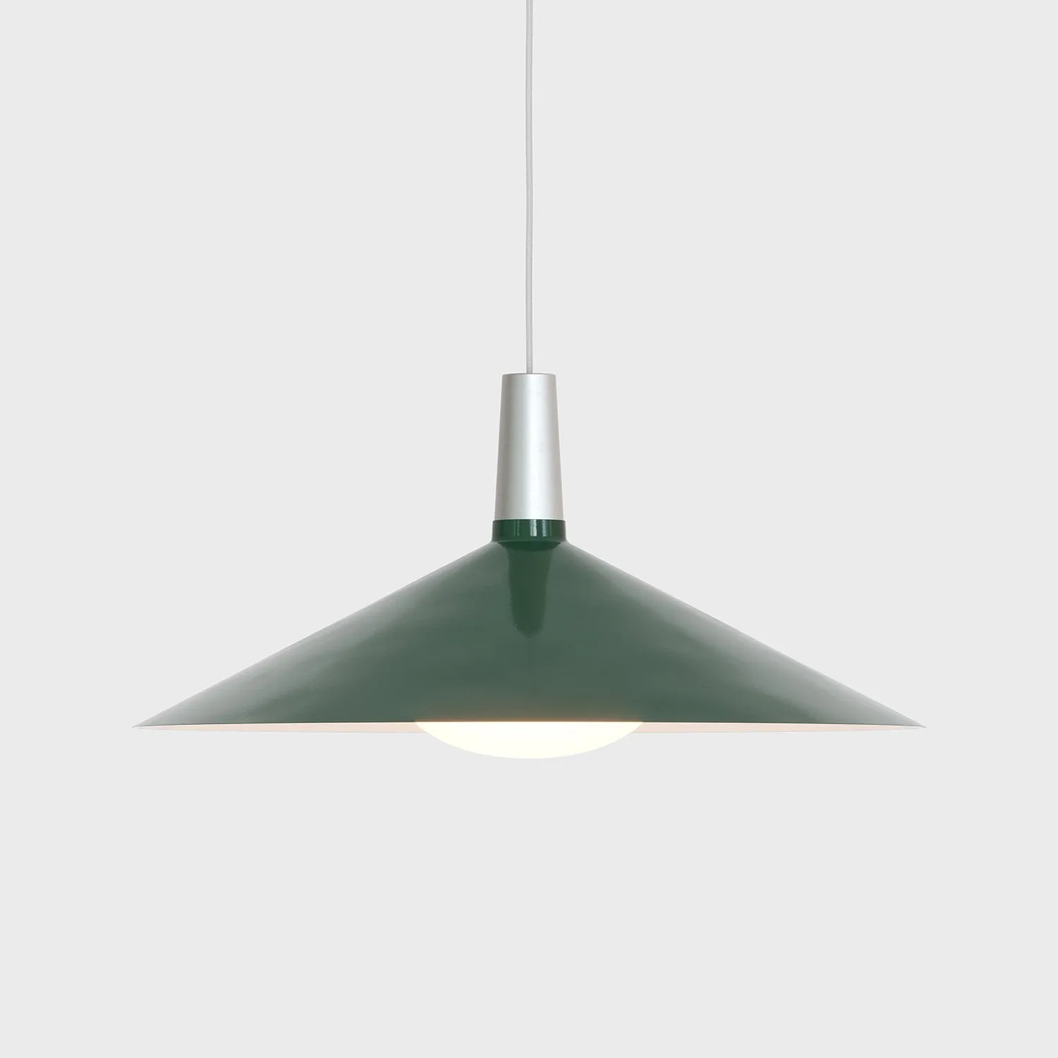 Bower Pendant Light Large in Dark Green   Oval II