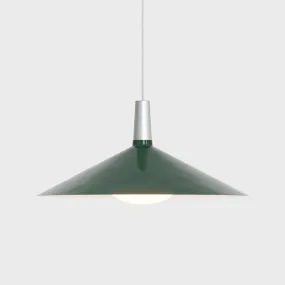 Bower Pendant Light Large in Dark Green   Oval II