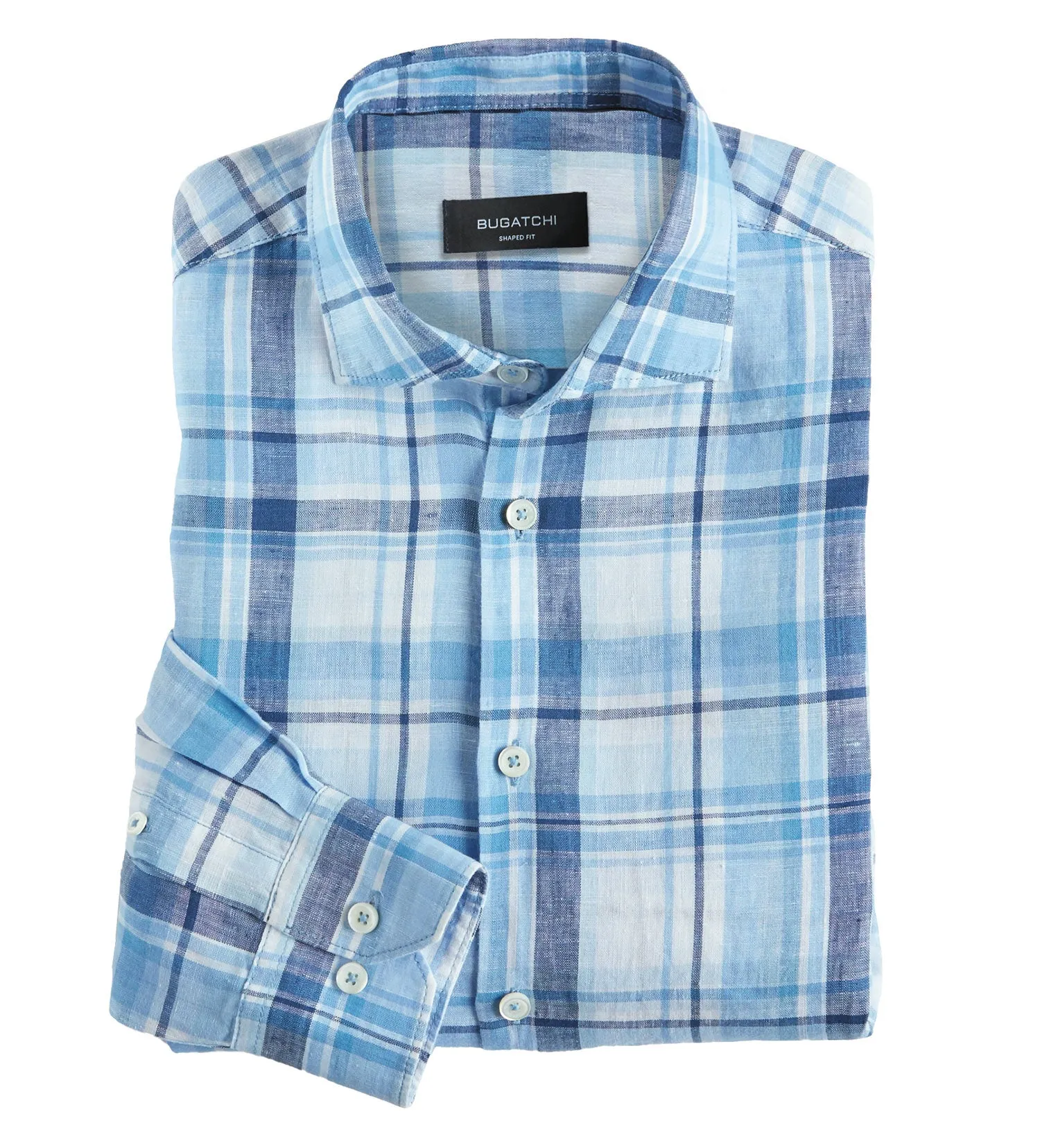 Bugatchi Plaid Linen Shirt