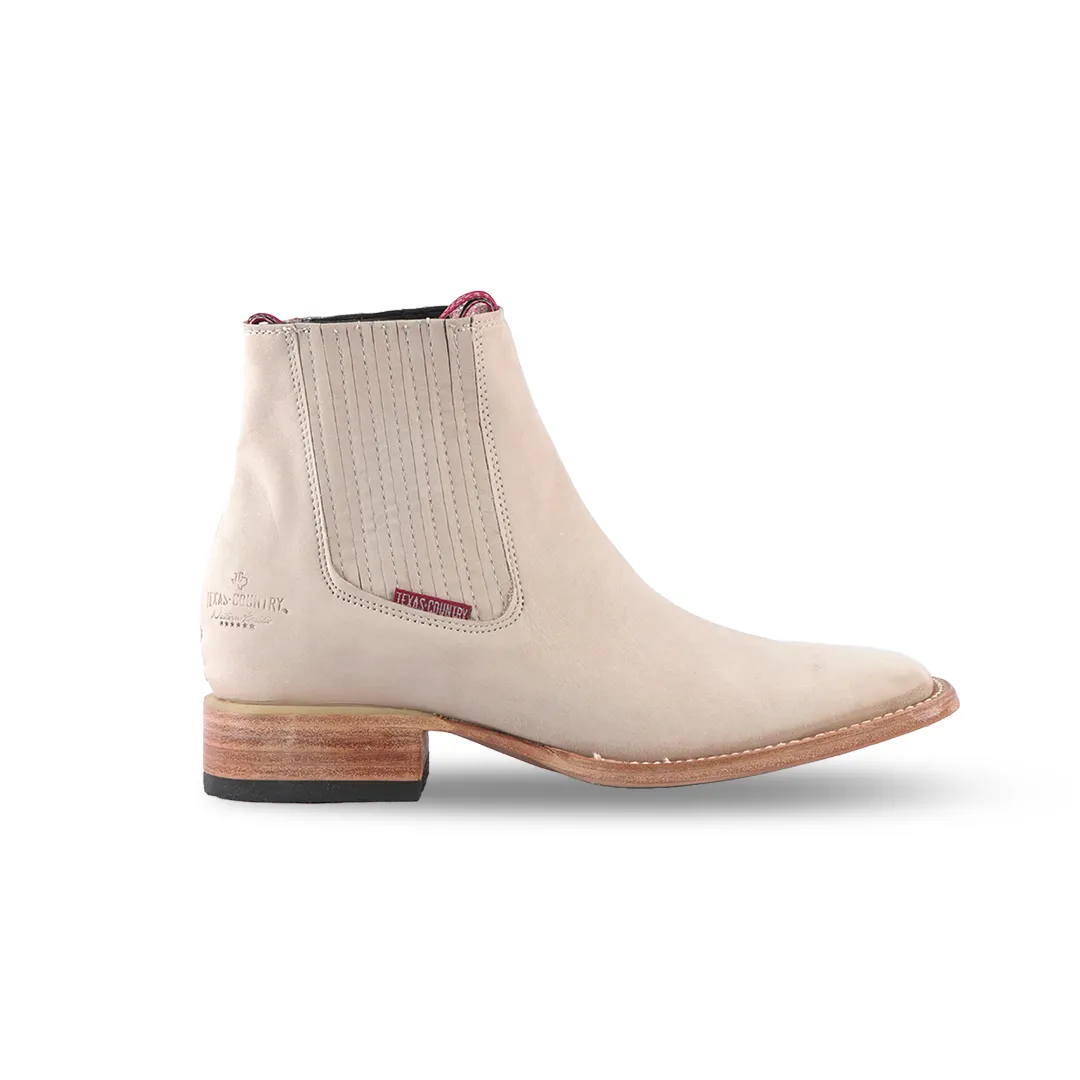 Chelsea Boot Square Toe Nobuck Perla E1200