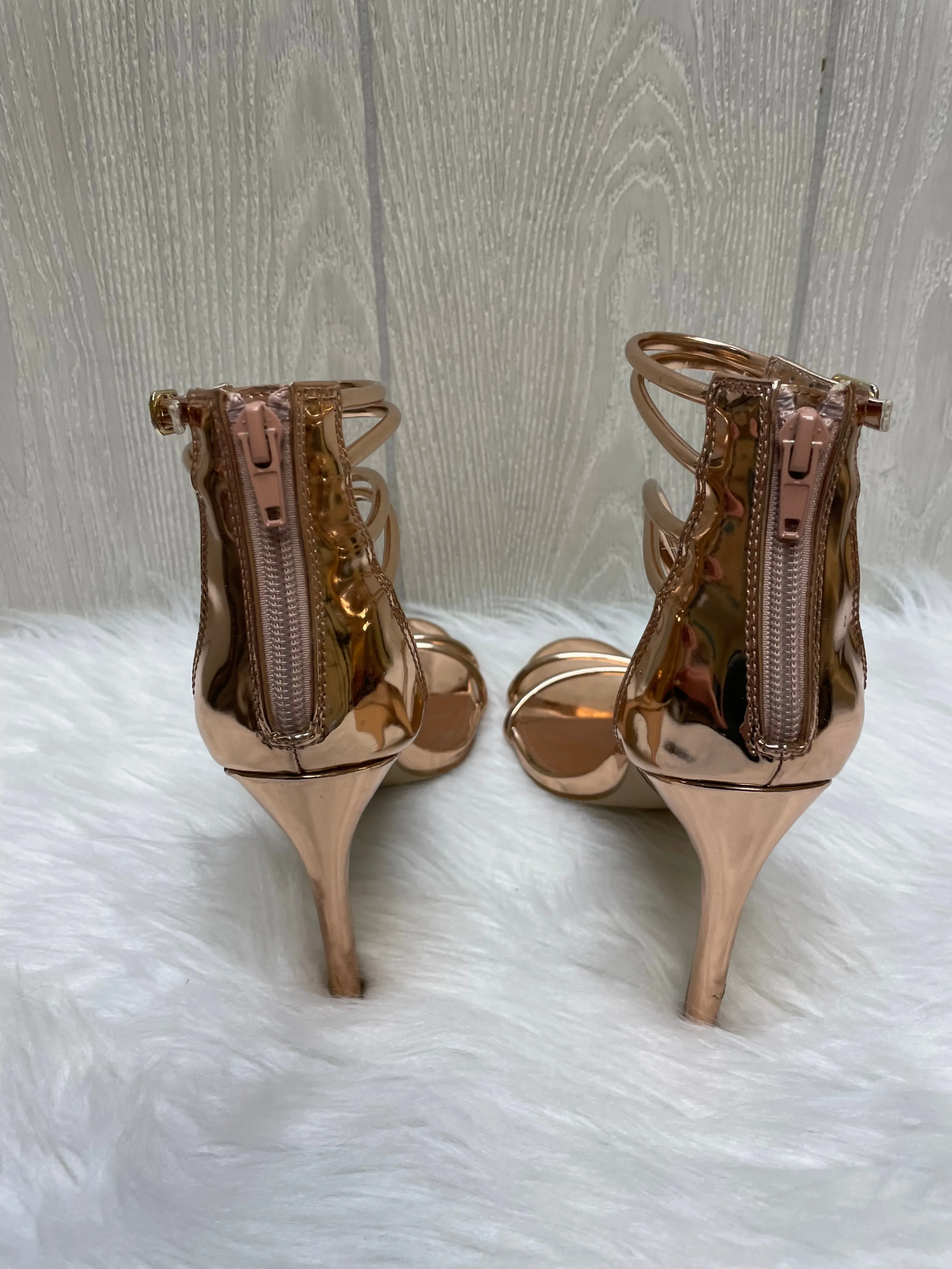 Copper Sandals Heels Stiletto Steve Madden, Size 7