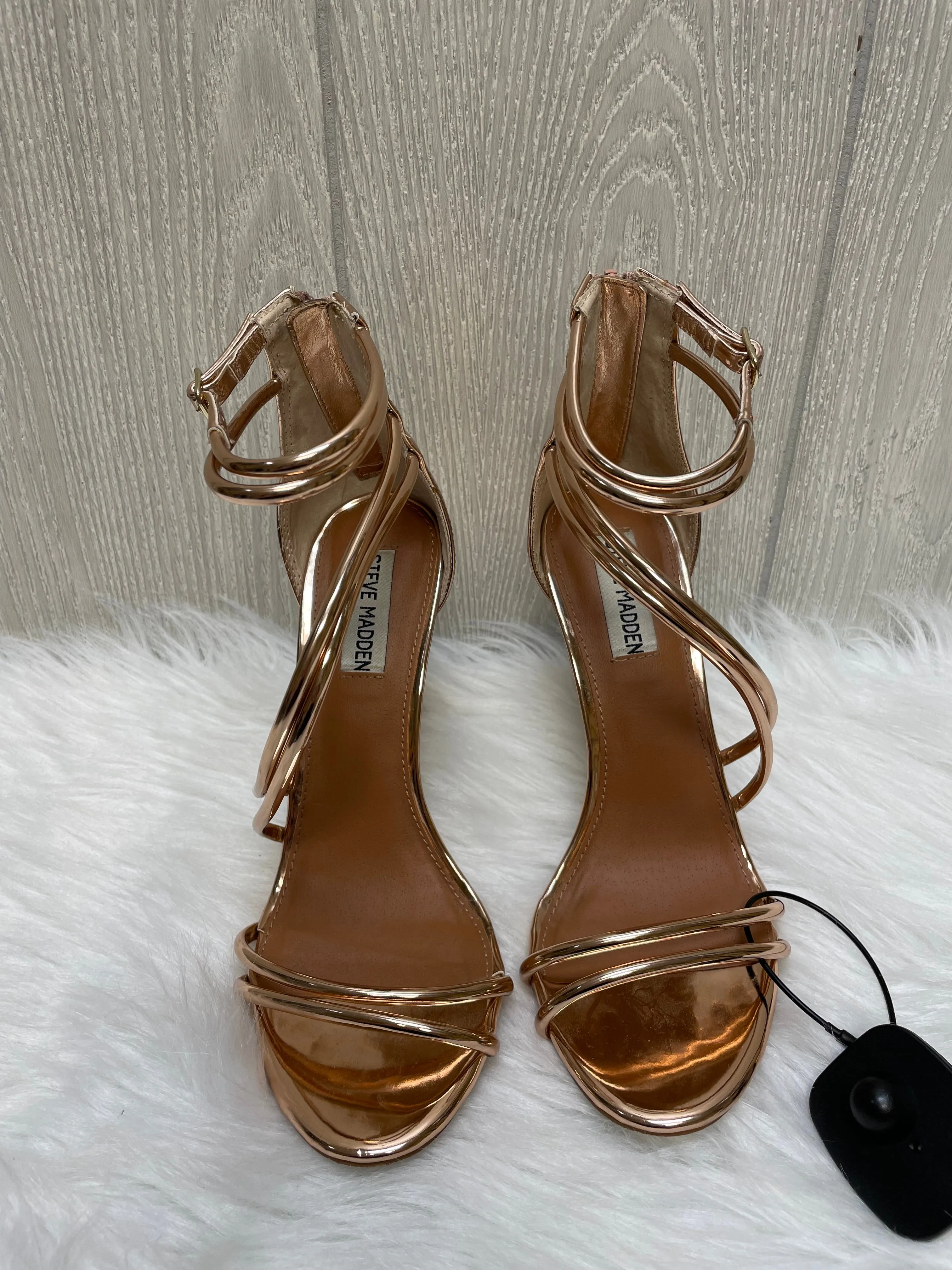 Copper Sandals Heels Stiletto Steve Madden, Size 7