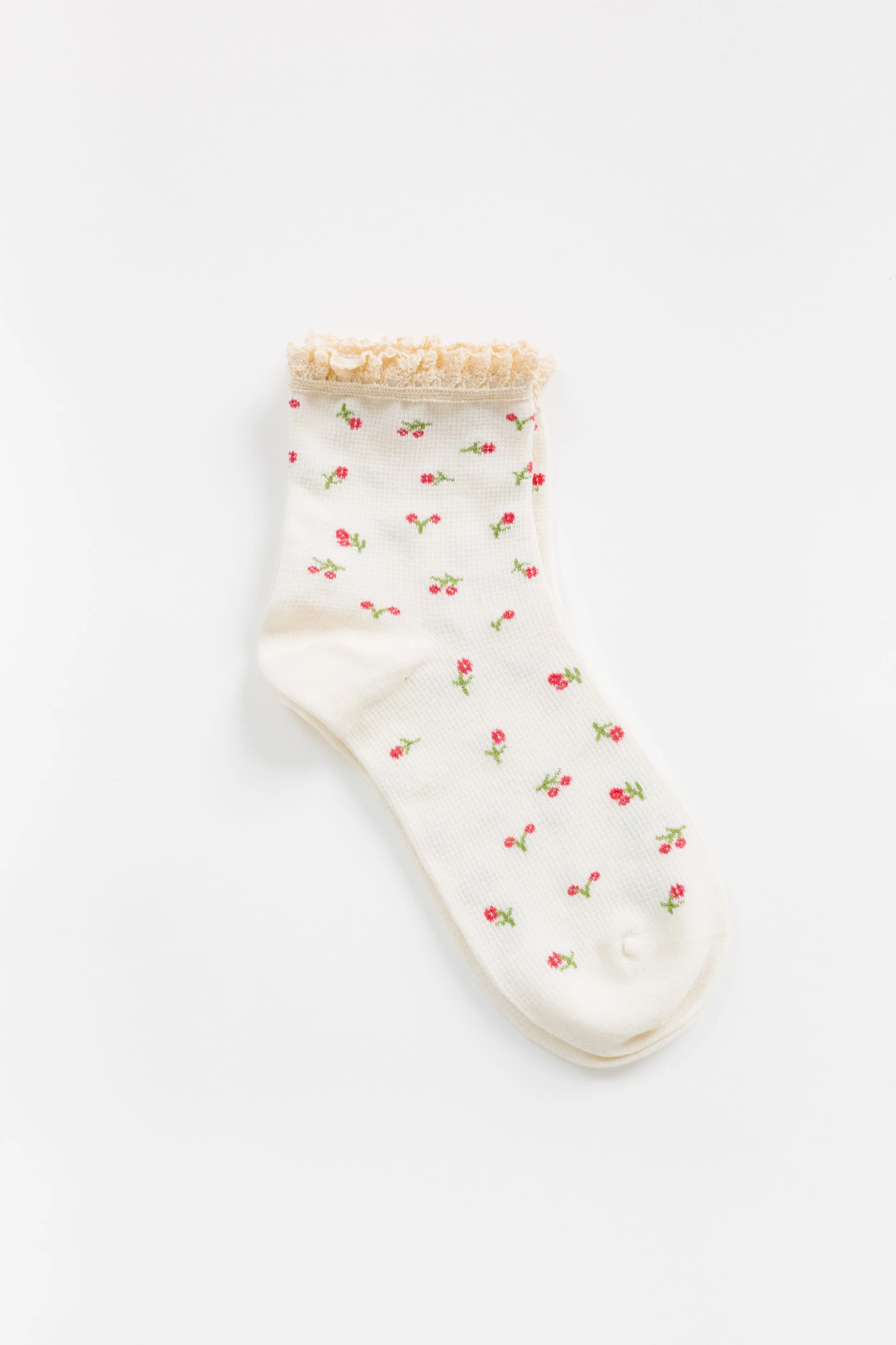 Cove Misty Floral Quarter Sock