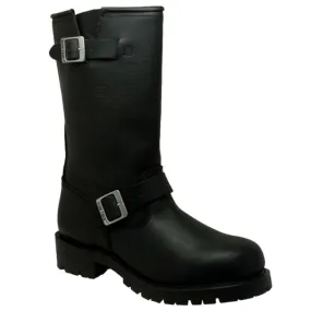 Daniel Smart Black Engineer Soft Leather Boots