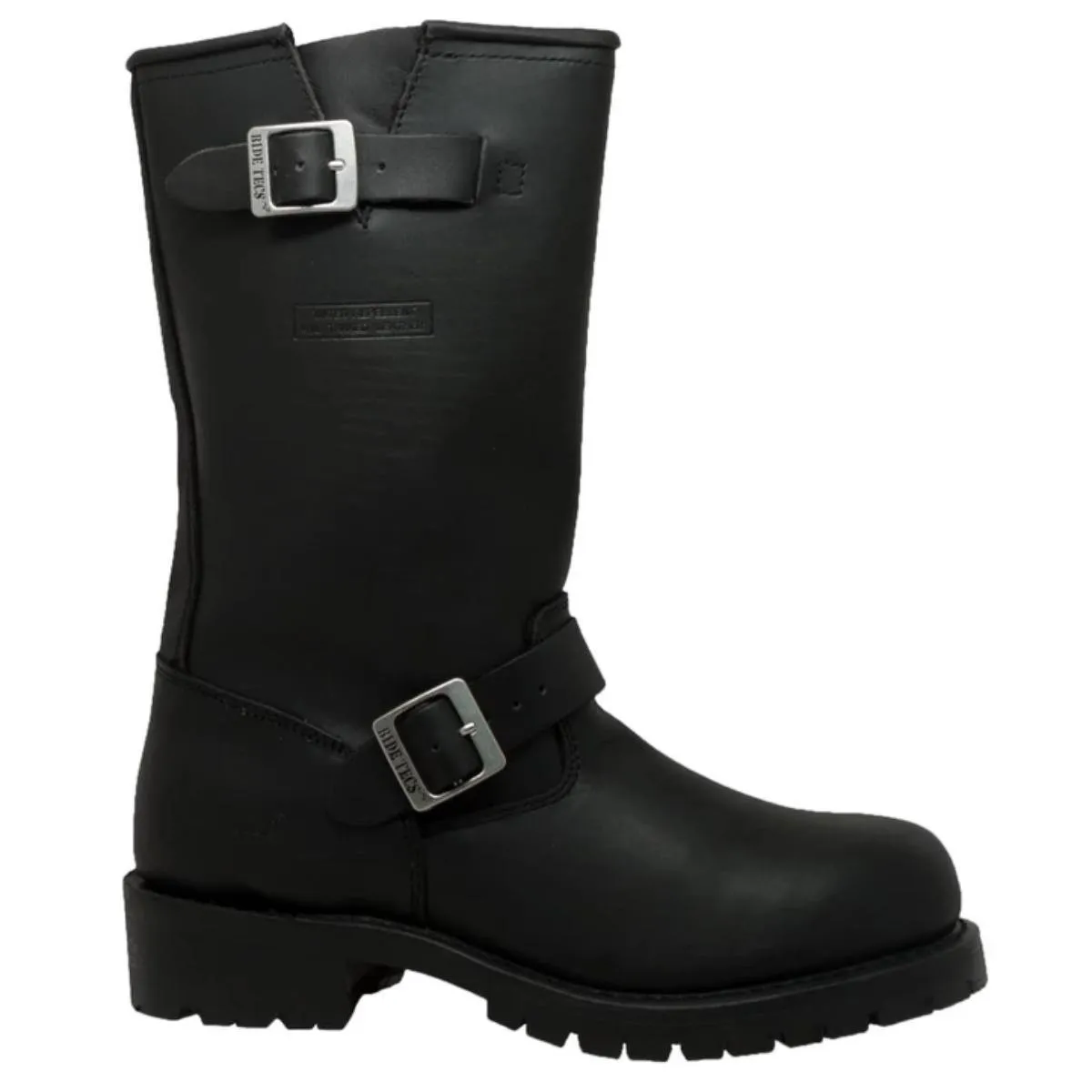 Daniel Smart Black Engineer Soft Leather Boots