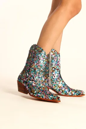 EMBROIDERED SEQUIN BOOTS NING