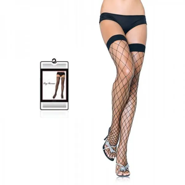 Fence Net Thigh High O/S Black