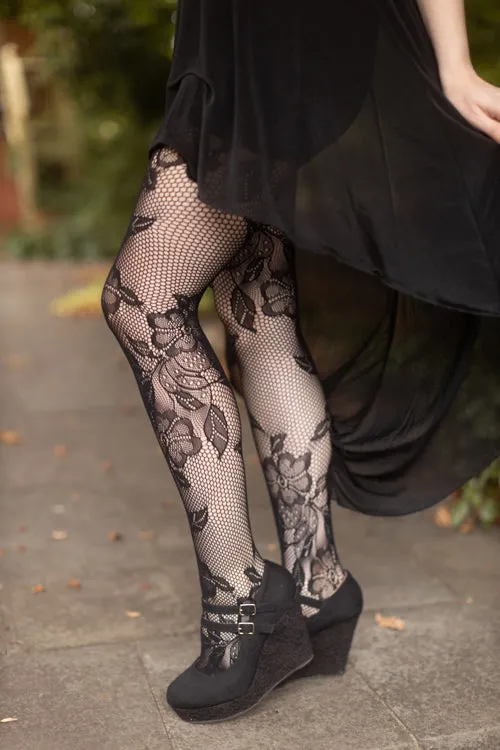 Florals in Bloom Net Tights