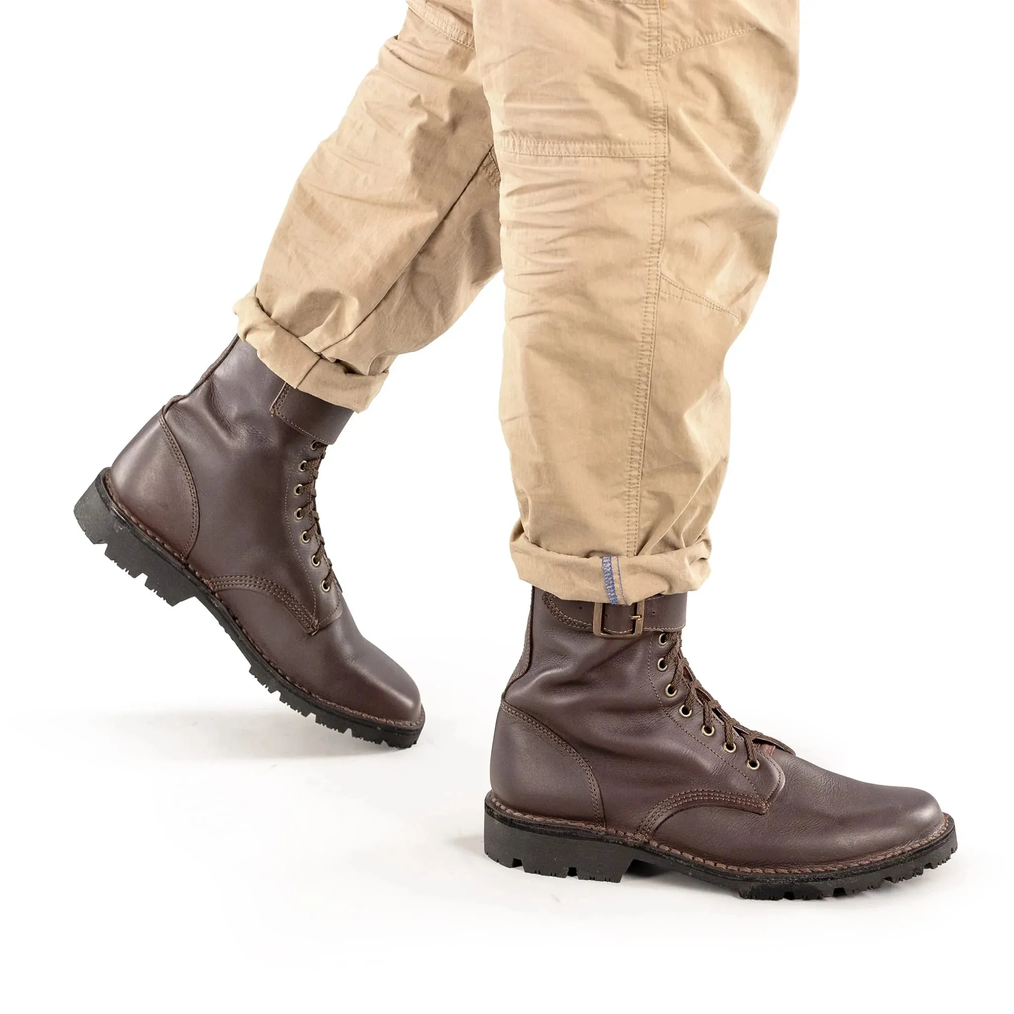 Full Combat Waxi Boot, Cognac Brown