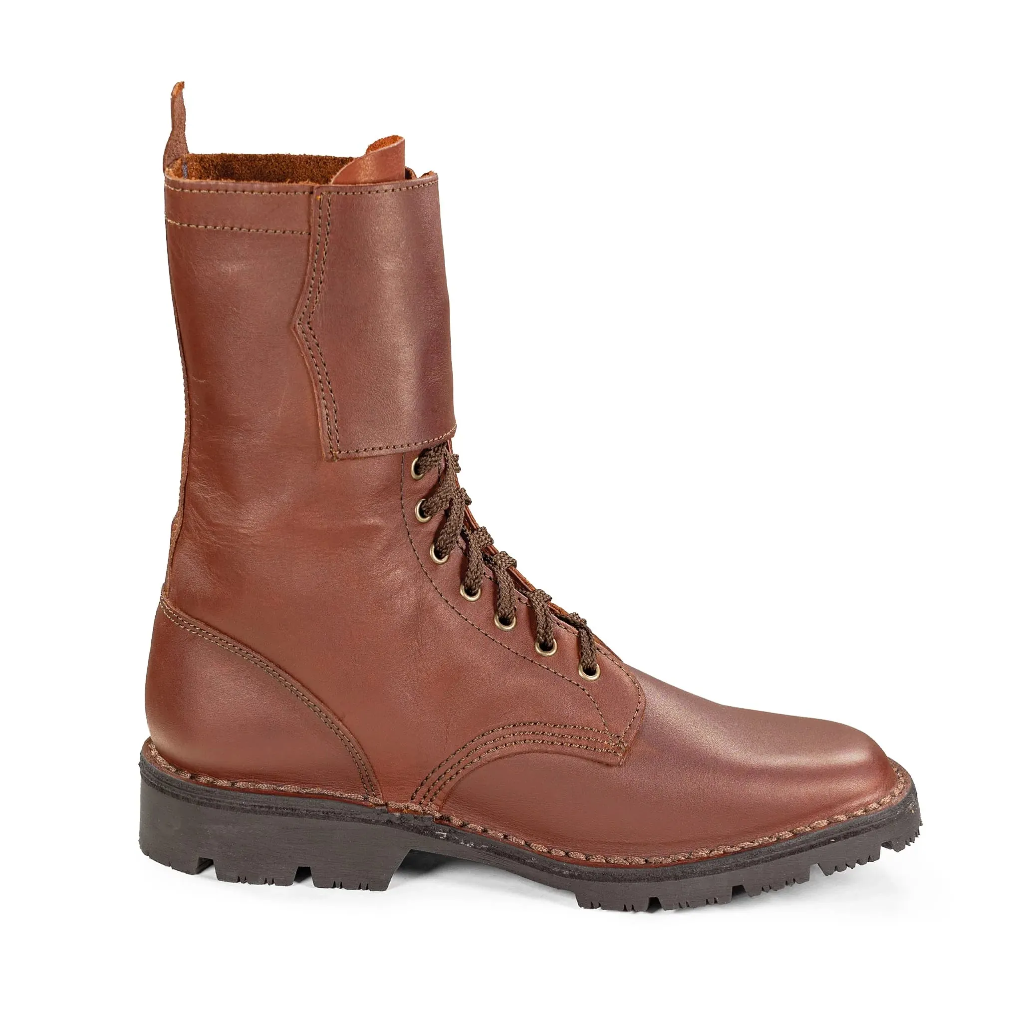 Full Combat Waxi Boot, Cognac Brown