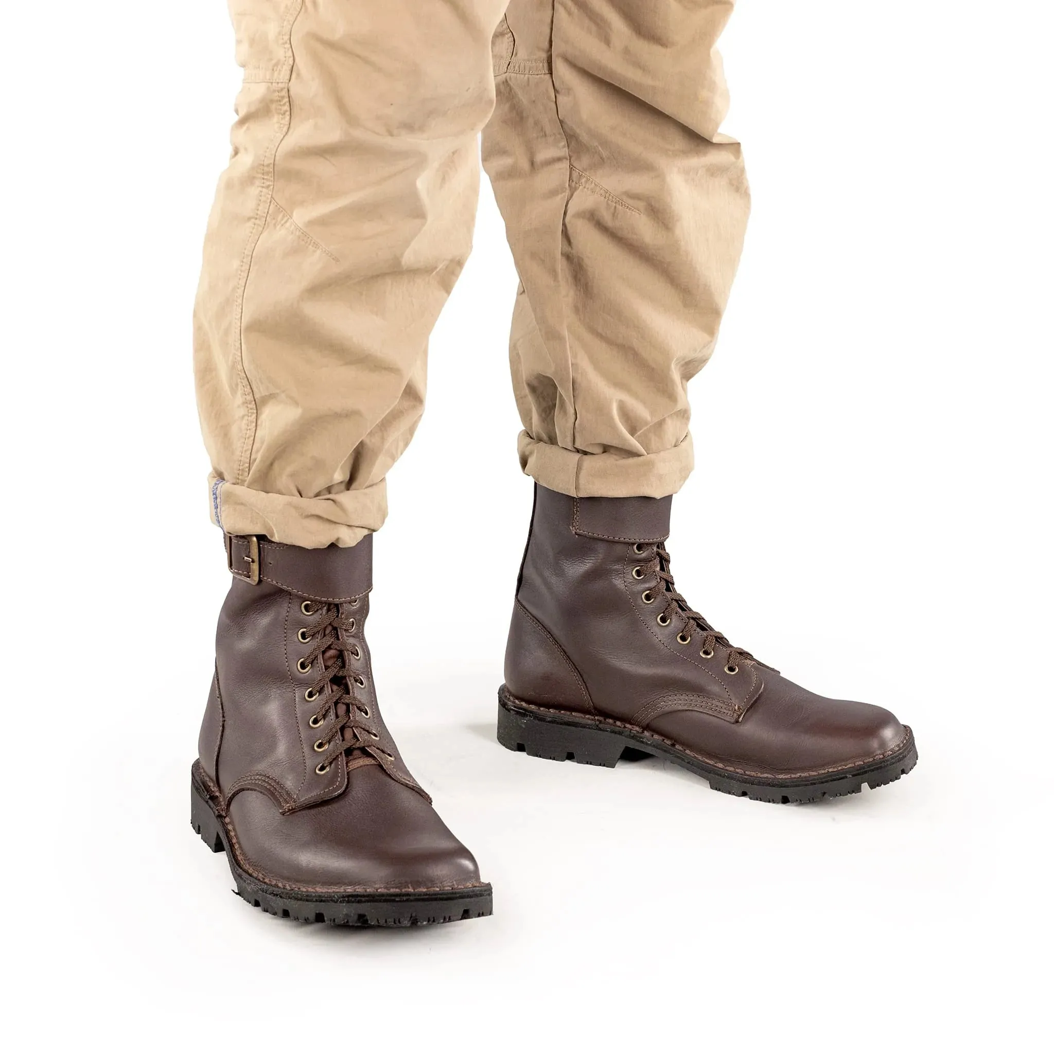 Full Combat Waxi Boot, Cognac Brown