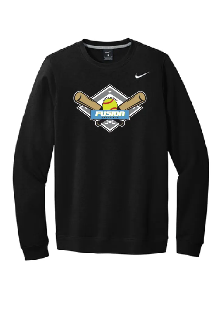 Fusion - Nike Club Fleece Crewneck - APPLIQUE - Embroidery