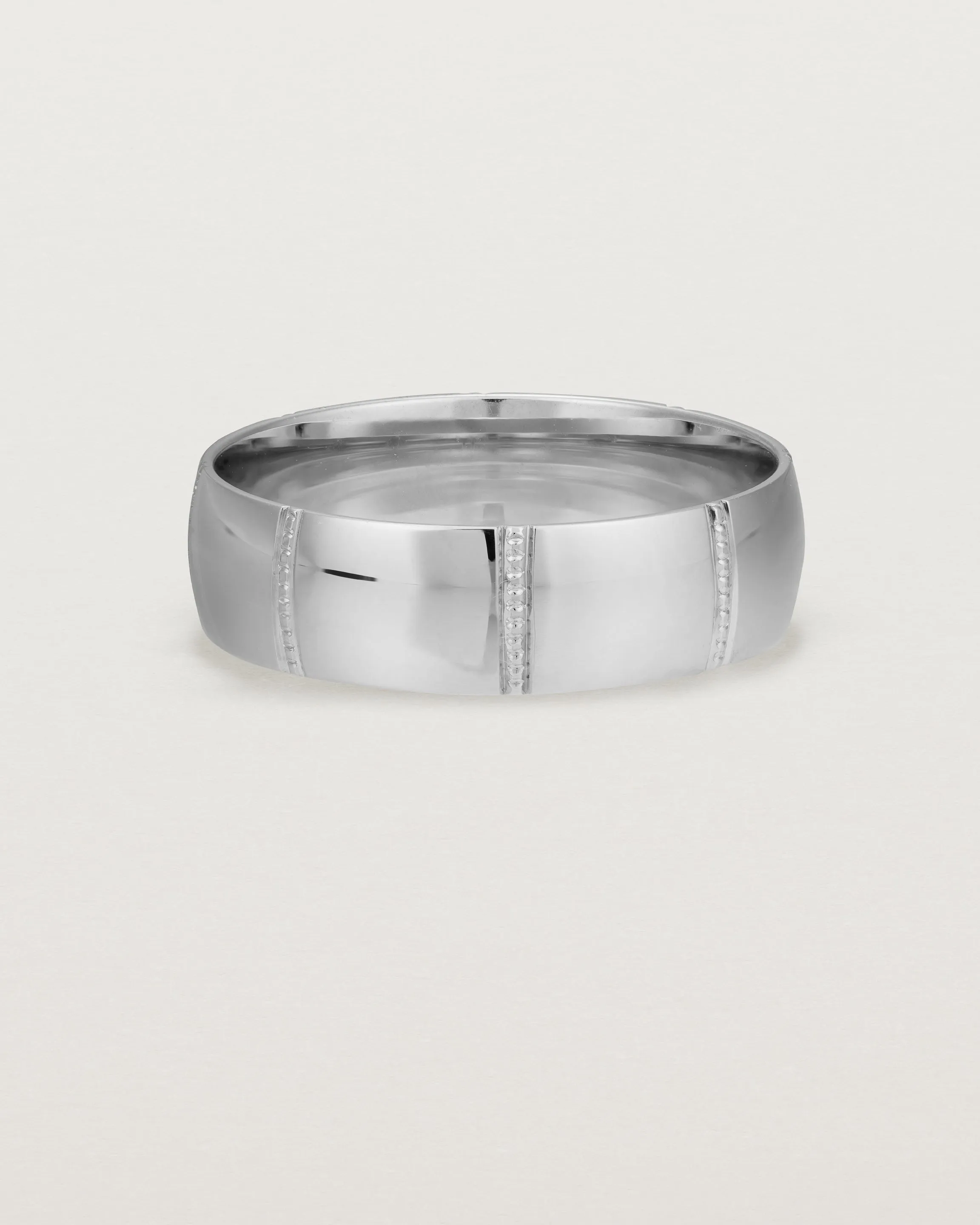 Grain Wedding Ring | 6mm