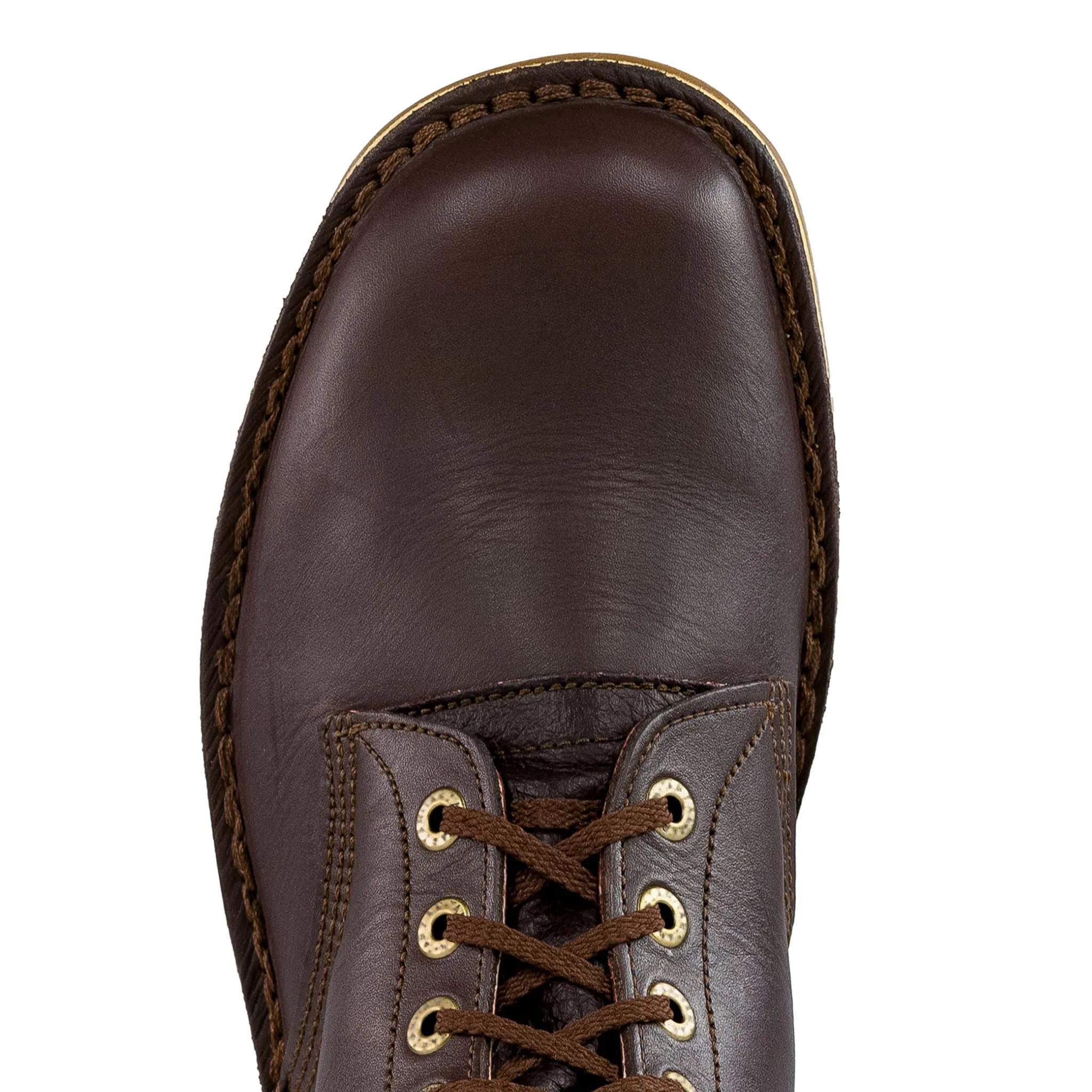 Half Combat Waxi Boot, Dark Brown