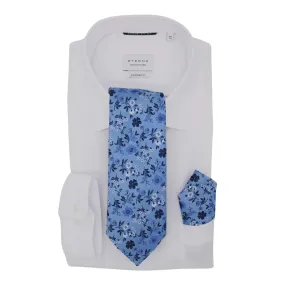 Hunter & Oak X-Long Blue Navy Floral Tie Blue