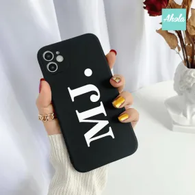 【Initials】Ultra Thin Silicone Soft iPhone Case 矽膠全包邊自訂名字電話殼