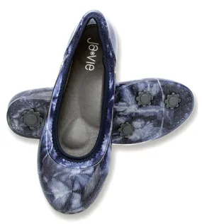 ja-vie indigo tie dye jelly flats shoes