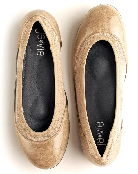 ja-vie sand stripe jelly flats shoes