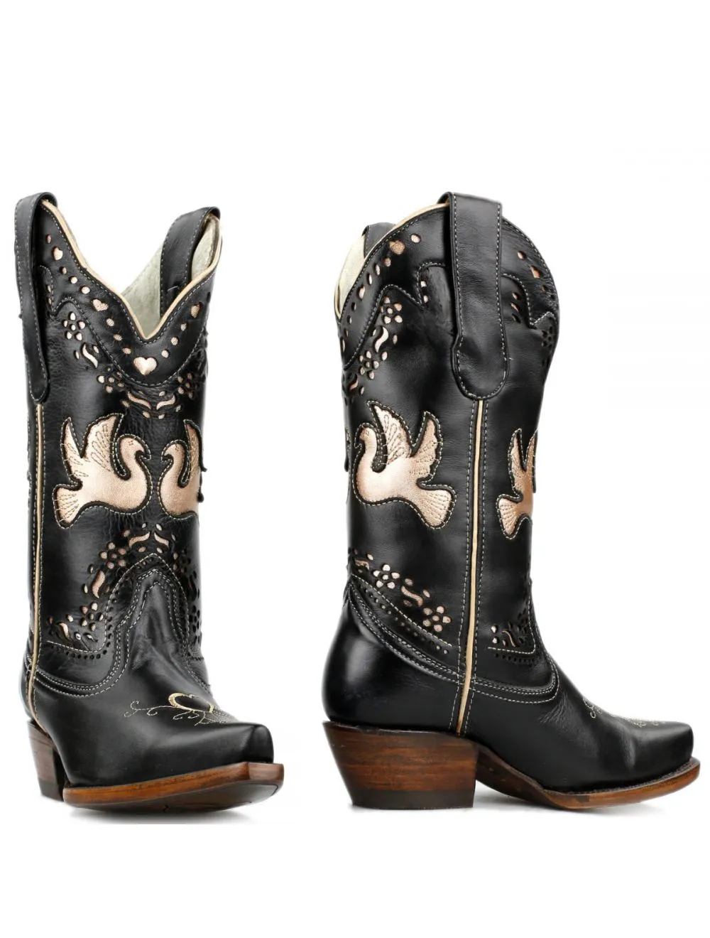 La Pintura Black - Duifje Bronze Dove Ladies Cowboy Boots