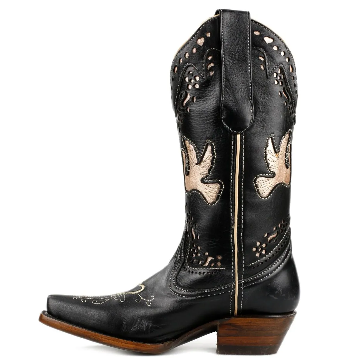 La Pintura Black - Duifje Bronze Dove Ladies Cowboy Boots