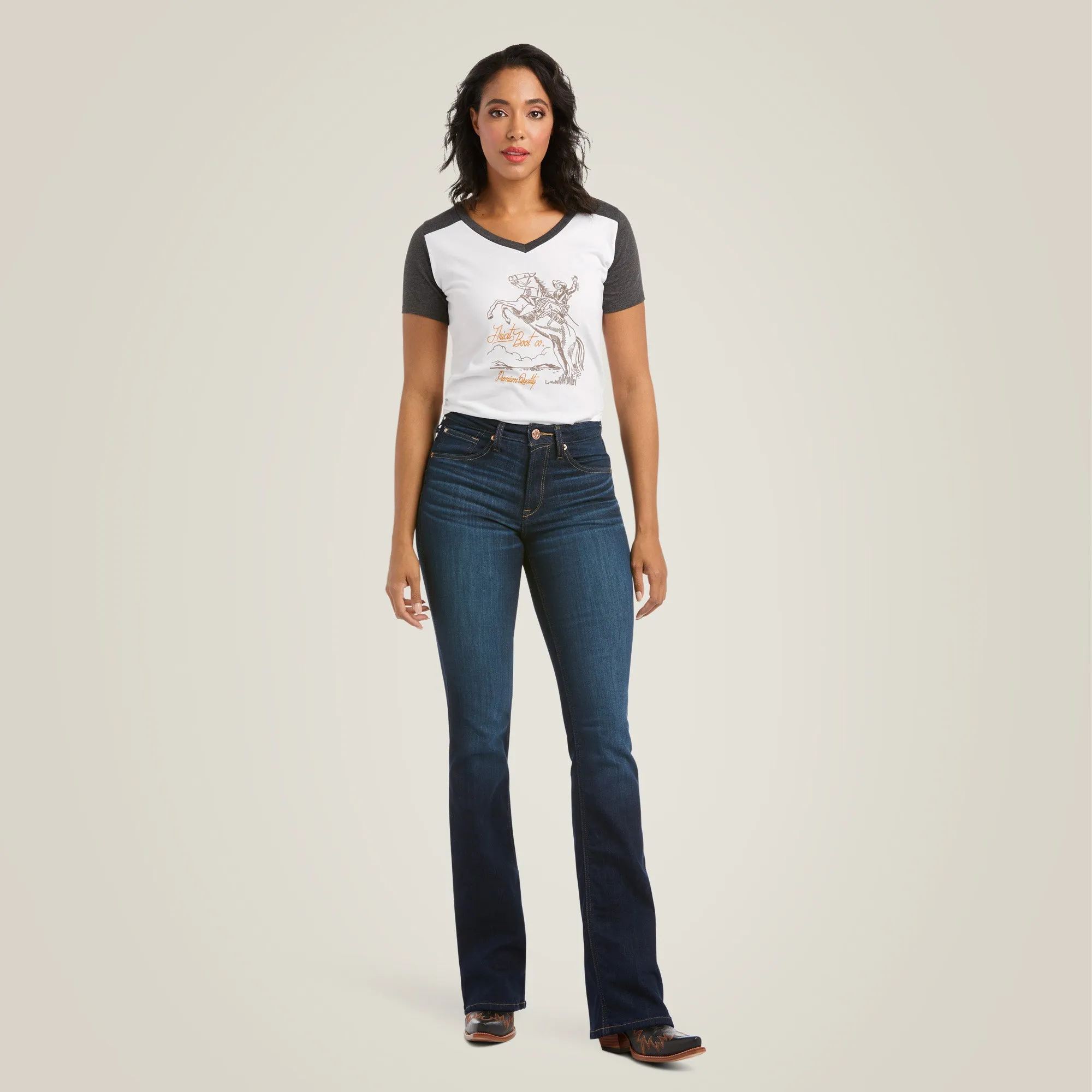 Ladies R.E.A.L. High Rise Ballary Boot Cut Jeans 10036813