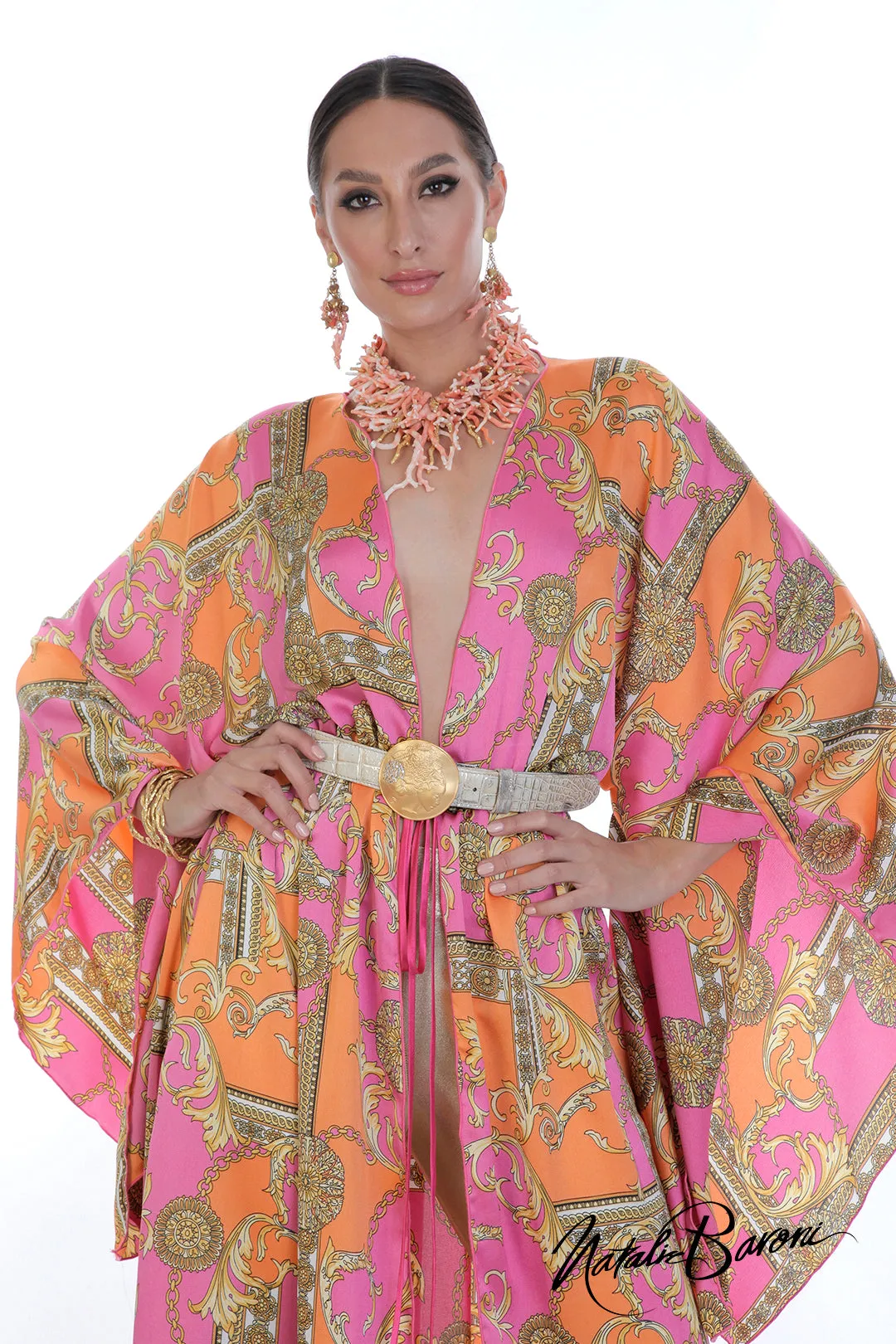 Long Silk Kimono - Murano