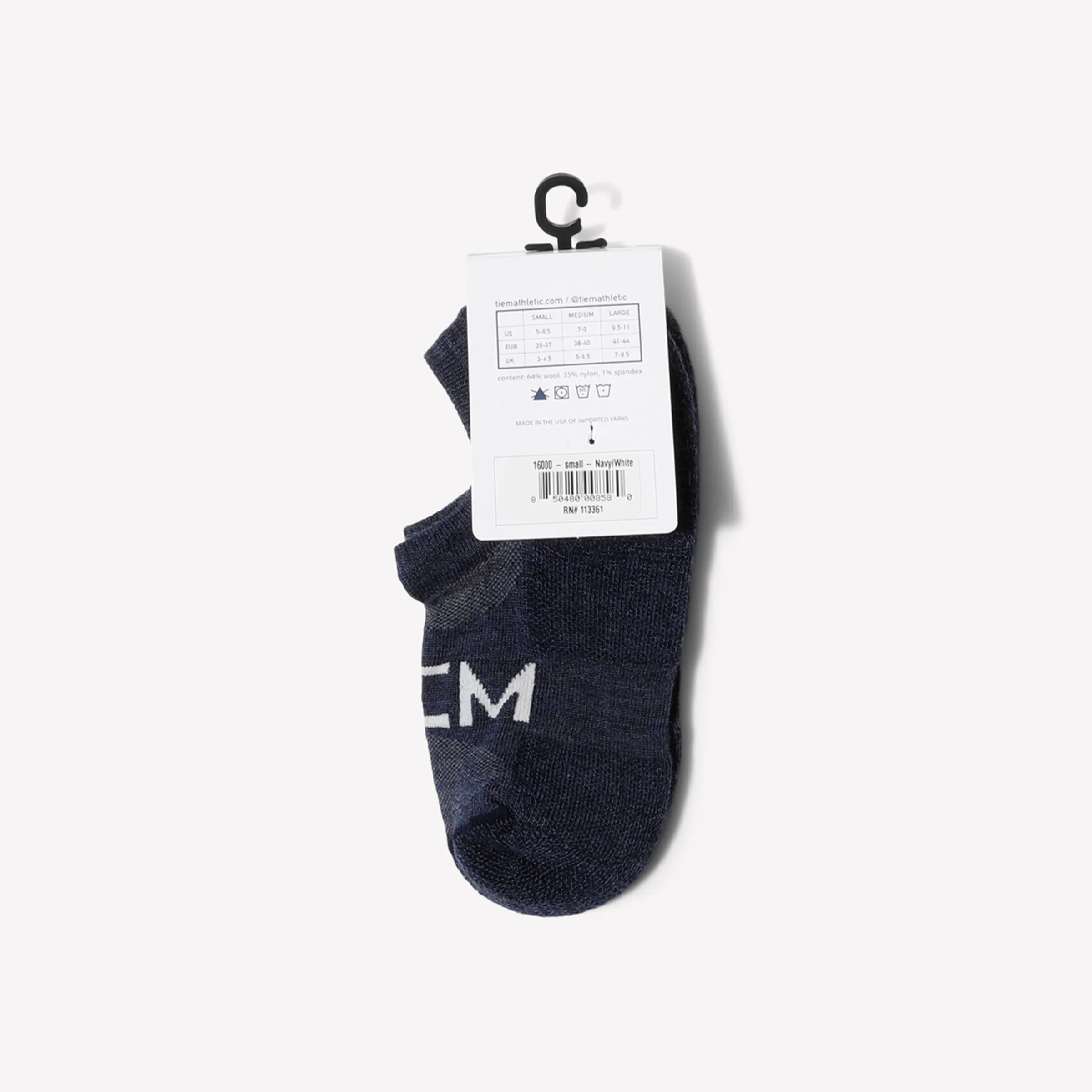 Low-cut Performance Wool Socks - Navy/White