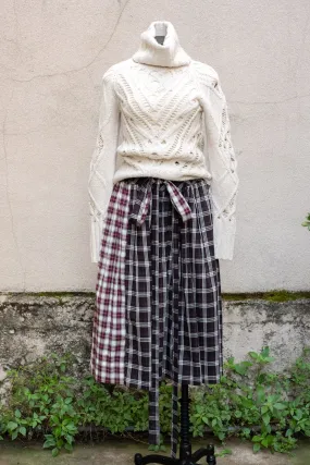 Marc Jacobs Collection Mixed Plaid Midi Skirt