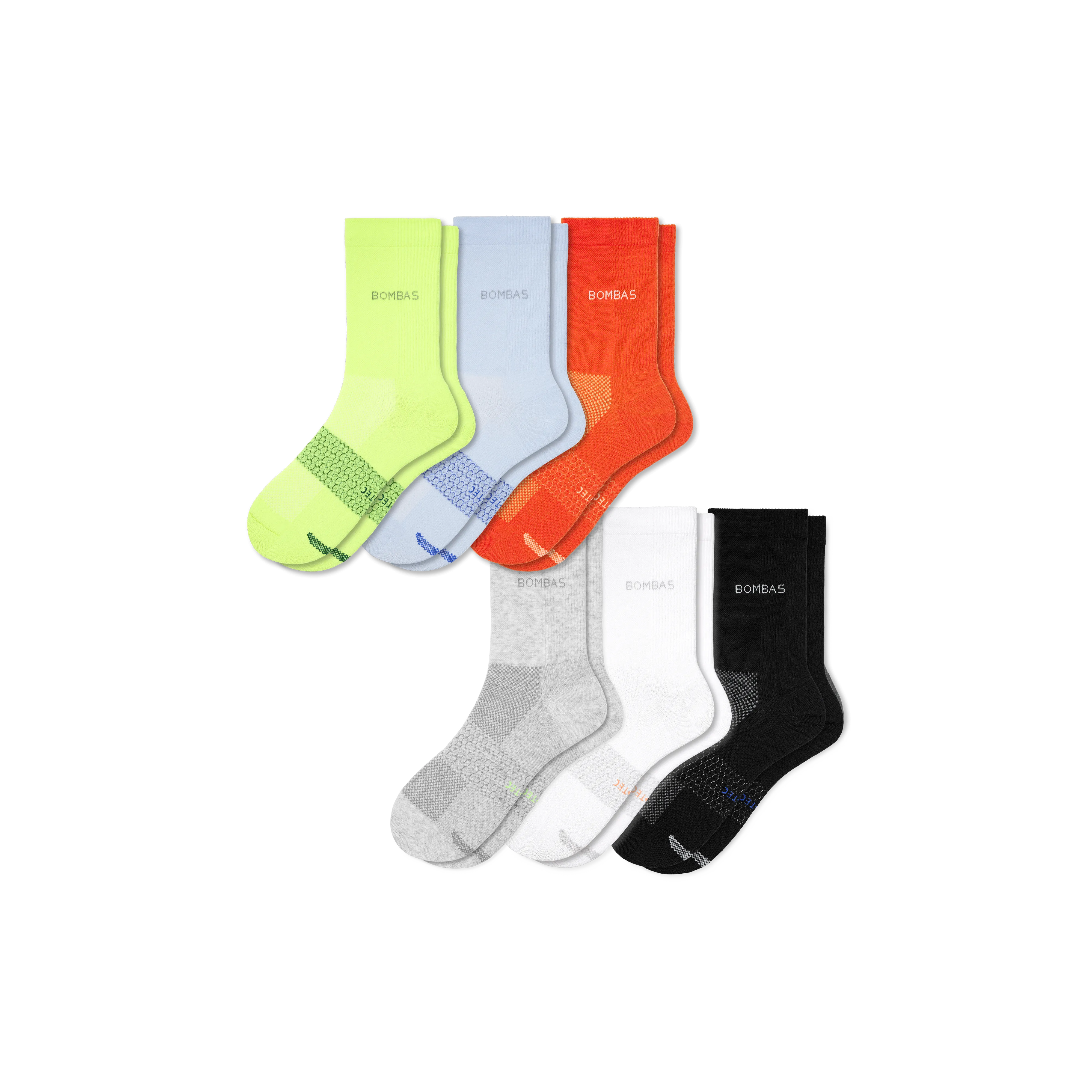 Men's Lightweight Athletic Half Calf Sock 6-Pack