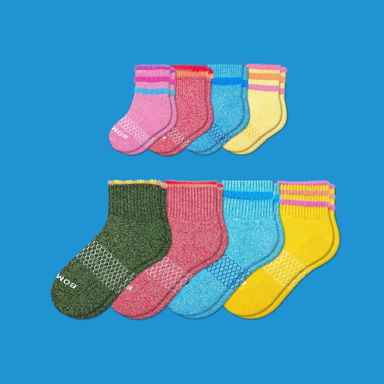 Mother-Toddler Fuzzy Sesame Street Sock 8-Pack