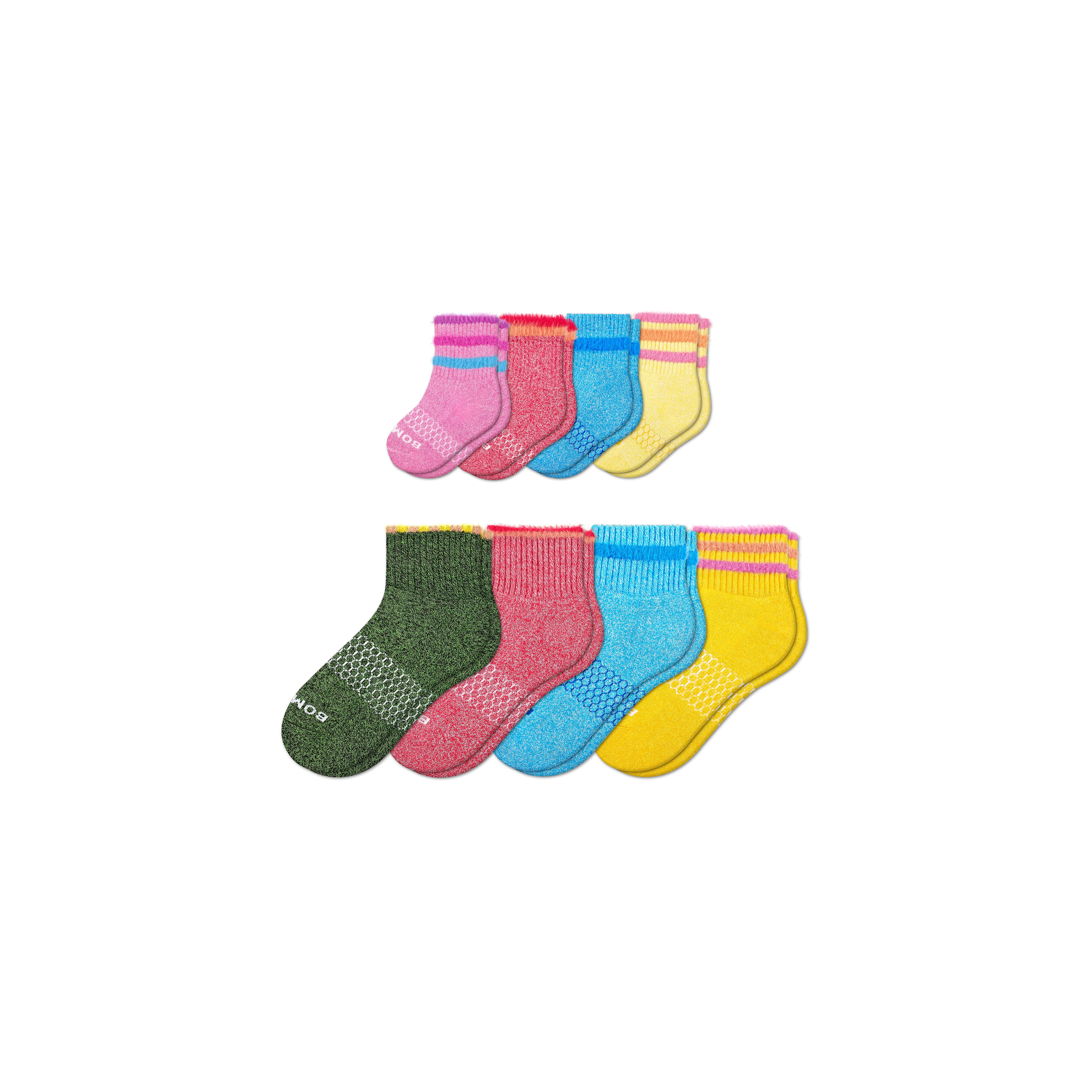 Mother-Toddler Fuzzy Sesame Street Sock 8-Pack