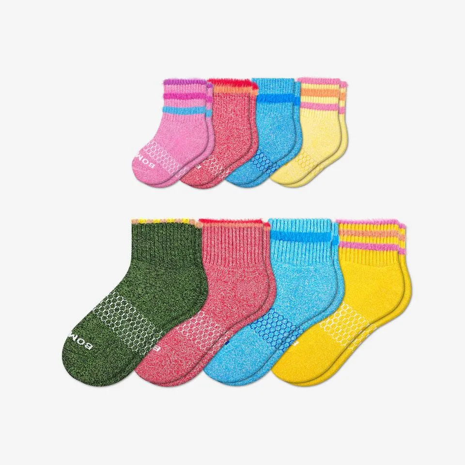 Mother-Toddler Fuzzy Sesame Street Sock 8-Pack